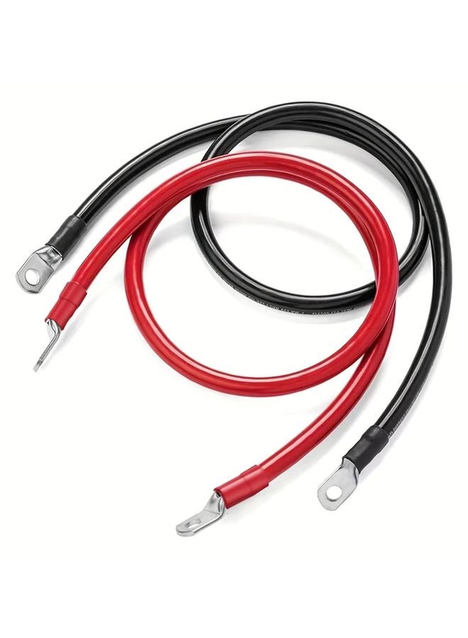 2 Pack 30 50 70 100Cm 5AWG 16mm² Copper Battery Cables With M8 Ring Terminals - Image 2